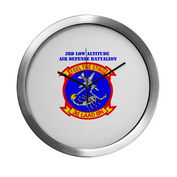3LAADB - M01 - 03 - 3rd Low Altitude Air Defense Bn with Text - Modern Wall Clock - Click Image to Close